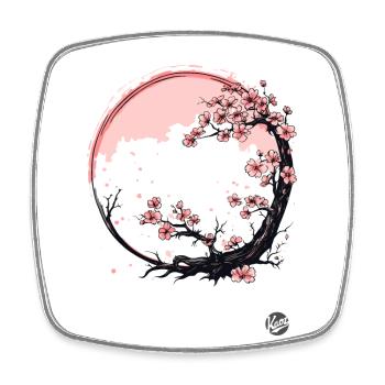 Japanese cherry blossoms - Square fridge magnet - white - Front
