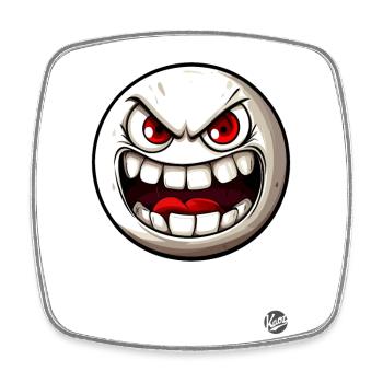 energetic, angry bullet - Square fridge magnet - white - Front