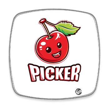 Cherry Picker - Square fridge magnet - white - Front