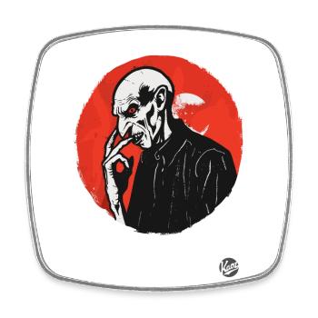 Klassischer gruseliger Horror Vampir - Viereckiger Kühlschrankmagnet - Weiß - Vorne