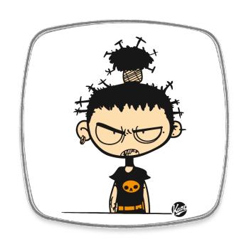 Always Angry Funny Punk - Square fridge magnet - white - Front