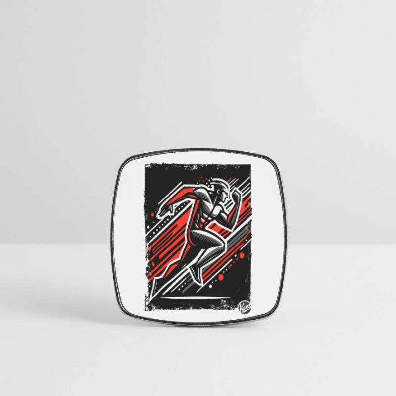 Dynamic Runner Square fridge magnet