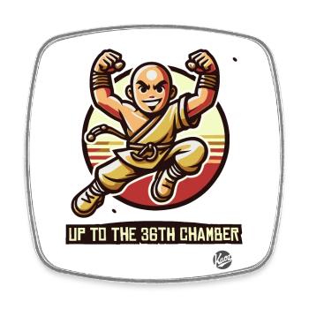 Up to the 36th Chamber – Shaolin Mönch Kung Fu - Viereckiger Kühlschrankmagnet - Weiß - Vorne