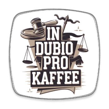 KAFFEE Anwalt Kanzlei Richter Jura Gericht Jurist - Viereckiger Kühlschrankmagnet - Weiß - Vorne