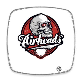Skull of the Airheads Baseball - Square fridge magnet - white - Front