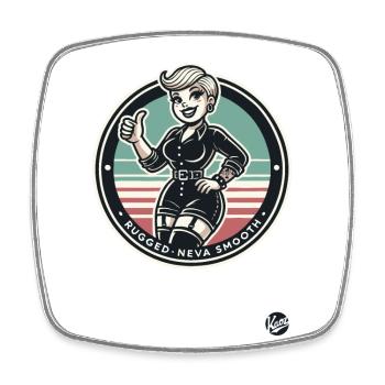 Rau, Nie Glatt Emo Punk Girl - Viereckiger Kühlschrankmagnet - Weiß - Vorne