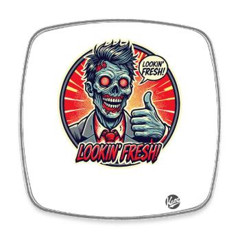 Pouce zombie vers le haut : Ça a l’air frais - Magnet carré - blanc - Devant