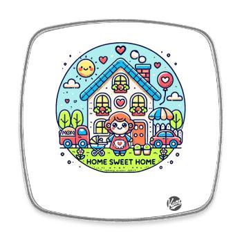 Home Sweet Home, Mama - Square fridge magnet - white - Front
