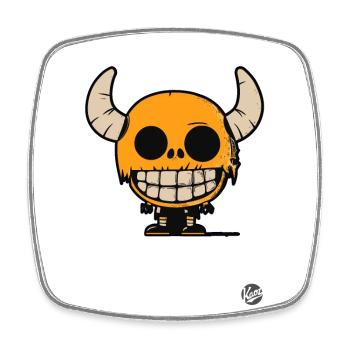 Skull Boy from Hell Design - Square fridge magnet - white - Front