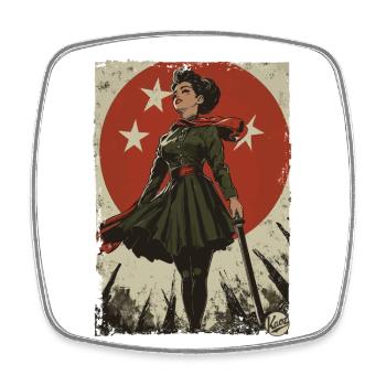 Vintage Socialisme Communisme Propagande - Magnet carré - blanc - Devant