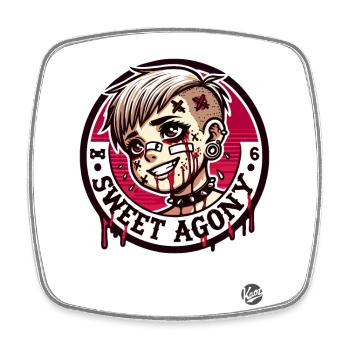 Alternative Punk Emo Girl - Viereckiger Kühlschrankmagnet - Weiß - Vorne