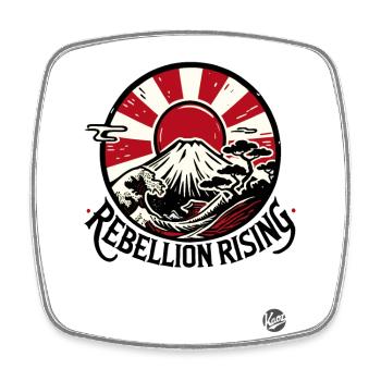 rebellious Mount Fuji in Japan - Square fridge magnet - white - Front