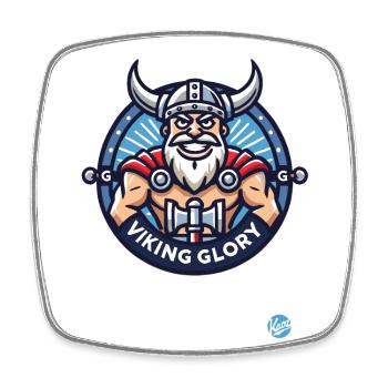Viking Glory - Square fridge magnet - white - Front