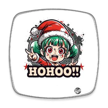Süßer kleiner Weihnachts-Elf an Weihnachten - Viereckiger Kühlschrankmagnet - Weiß - Vorne