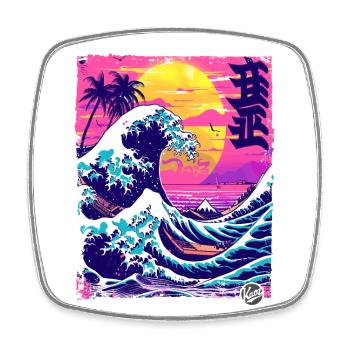 Cooler Sommer in Japan Kanagawa - Viereckiger Kühlschrankmagnet - Weiß - Vorne