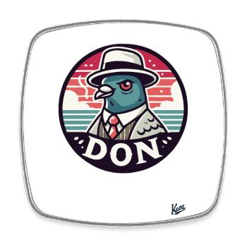 Der Don Taube - Viereckiger Kühlschrankmagnet - Weiß - Vorne