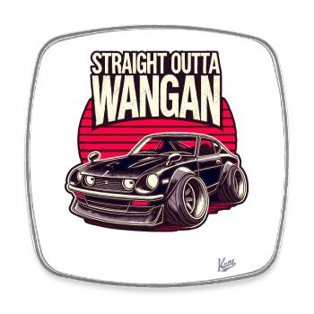 Midnight JDM Devil Z – Tout droit sorti de Wangan - Magnet carré - blanc - Devant