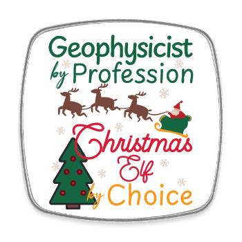 Geophysicist Weihnachten xmas Elf Geophysik - Viereckiger Kühlschrankmagnet - Weiß - Vorne