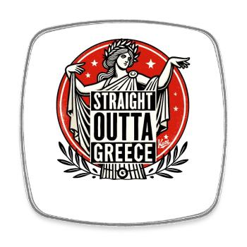 Straight from Greece - A Greek Goddess - Square fridge magnet - white - Front