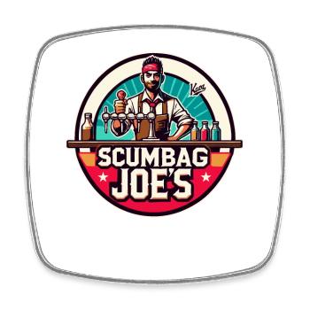 Scumbag Joe's Bar & Kneipe - Viereckiger Kühlschrankmagnet - Weiß - Vorne
