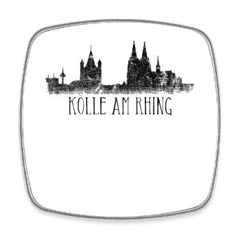 Köln Skyline Kölle am Rhing Kölner Dom am Rhein - Viereckiger Kühlschrankmagnet - Weiß - Vorne