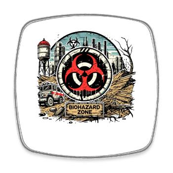 Biohazard Biohazard Zone - Square fridge magnet - white - Front