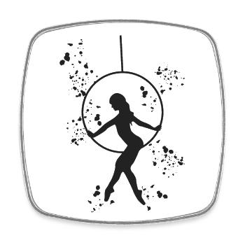 Aerialist Aerial Ring Lyra Air Ring - Square fridge magnet - white - Front