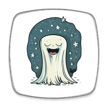 Sweet spirit and starry night - Square fridge magnet - white - Front