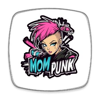 Punk-Mama - Viereckiger Kühlschrankmagnet - Weiß - Vorne