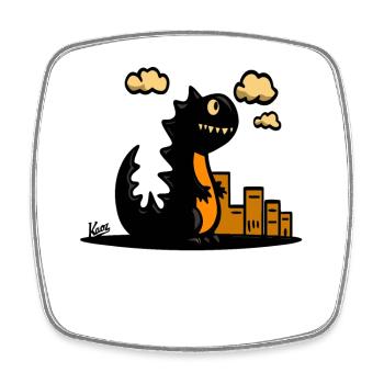 Giant Baby Lizard - Square fridge magnet - white - Front