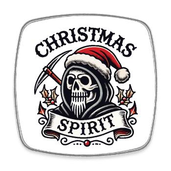 Streetwear Ästhetik Weihnachtsgeist Look - Magnet carré - blanc - Devant