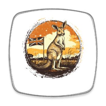 Australian kangaroo of the British Empire - Square fridge magnet - white - Front