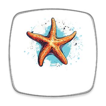 A starfish - Square fridge magnet - white - Front