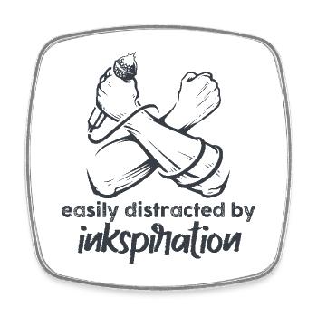 Poetry Slam Ink Stimulation Slam Poetry - Square fridge magnet - white - Front