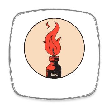 La flamme de la liberté - Magnet carré - blanc - Devant