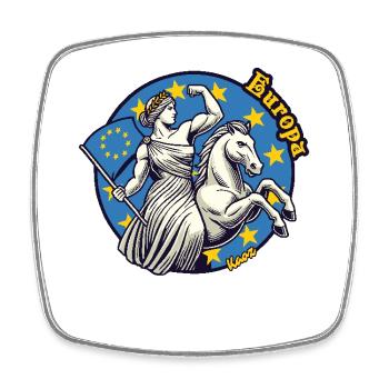 L’Europe, belle et forte - Magnet carré - blanc - Devant