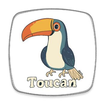 Colorful Toucan - Square fridge magnet - white - Front