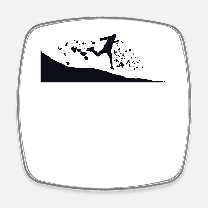 Trail Runner Cross Trail Mountain Runner - Magnet carré - blanc