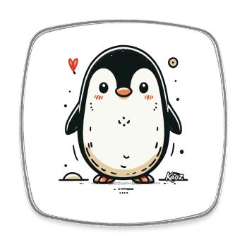 Tout simplement mignon, mignon petit pingouin - Magnet carré - blanc - Devant