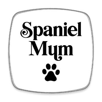 Spaniel Mum - Square fridge magnet - white - Front