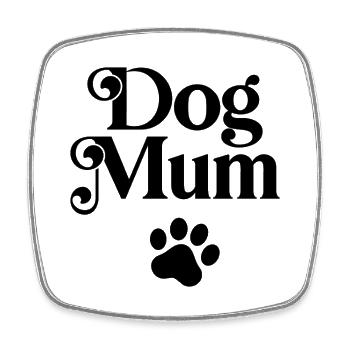 Dog Mum - Square fridge magnet - white - Front
