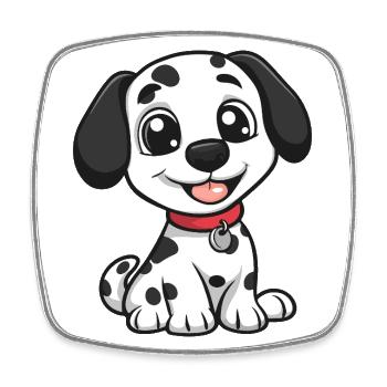 Dalmatian Dog Cute - Square fridge magnet - white - Front