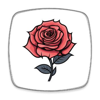 L’amour de la rose - Magnet carré - blanc - Devant