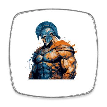 Spartaner Muskeln Gladiator Gym - Viereckiger Kühlschrankmagnet - Weiß - Vorne
