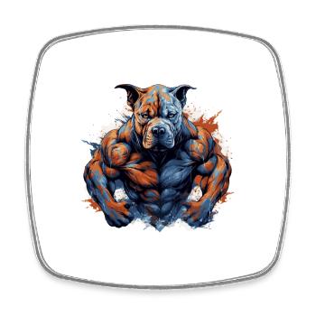 Dog Pit Muscles Fighter Beast - Square fridge magnet - white - Front