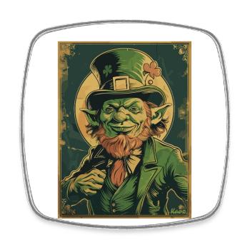 Fier lutin – Légende irlandaise - Magnet carré - blanc - Devant