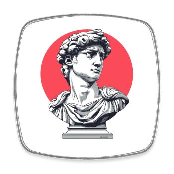 David of Florence – Classical Bust - Square fridge magnet - white - Front