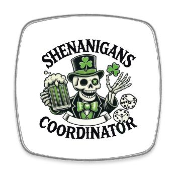 Shenanigans Koordinator Sankt Patrick Tag - Viereckiger Kühlschrankmagnet - Weiß - Vorne