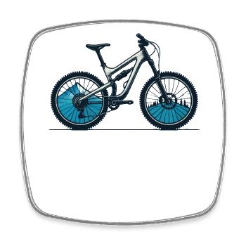 VTT Cyclisme Aventure Montagne - Magnet carré - blanc - Devant