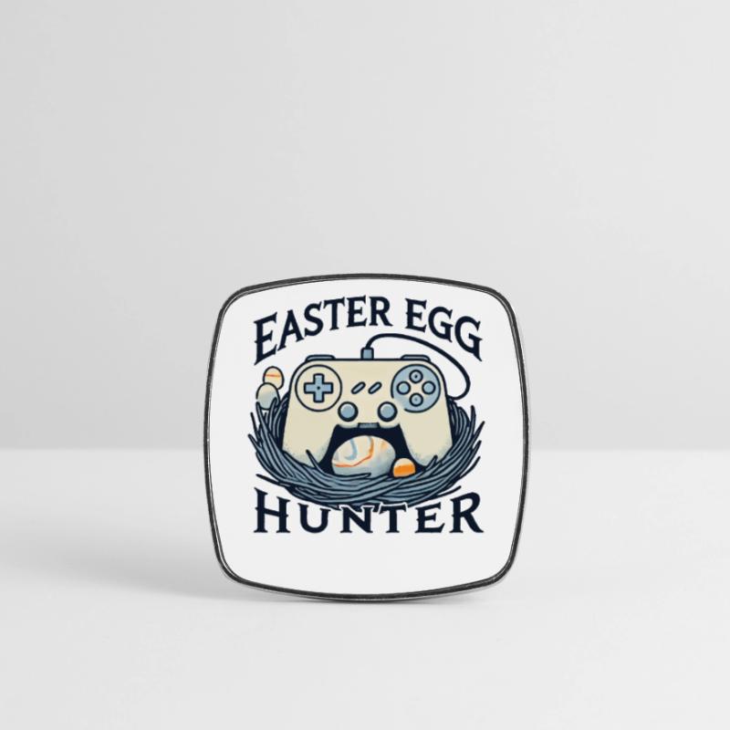 Easter Egg Hunter Gaming Controller Art Square fridge magnet